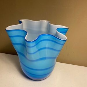 Hand Blown Handkerchief Vase